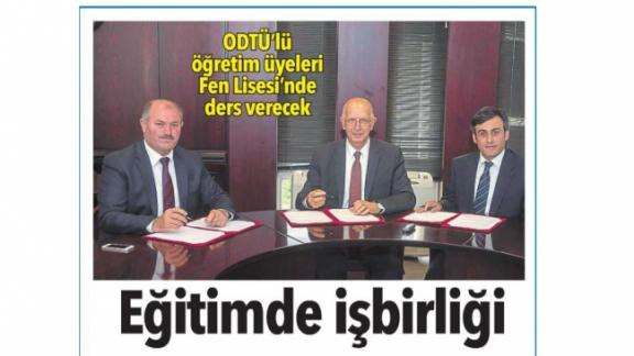 Eğitimde İşbirliği (Hürriyet Ankara 29.5.2015)